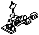 Details West 916 HO Switch Stands Ground Throw pkg 2