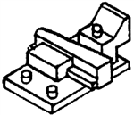 Details West 919 HO Turnout Rail Braces pkg(12) Adjustable