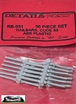 Details West 931 HO Code 83 Railbars, 6- & 4-Bolt pkg 36 Pewter