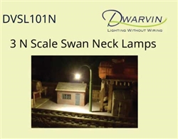 Dwarvin SL201 N DVSL201 Fiber-Lit Swan/Goose Neck Street Lamps pkg (3)