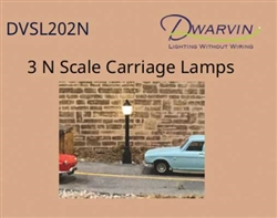 Dwarvin SL202 N DVSL202 Fiber-Lit Carriage Street Lamps pkg (3)