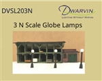 Dwarvin SL203 N DVSL203 Fiber-Lit Globe Street Lamps pkg (3)