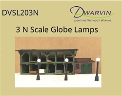 Dwarvin SL203 N DVSL203 Fiber-Lit Globe Street Lamps pkg (3)