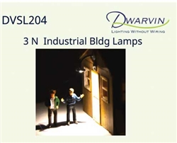 Dwarvin SL204 N DVSL204 Fiber-Lit Industrial Building Wall-Mount Lamps pkg (3)