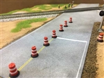 East Coast Circuits 9503 HO Traffic Barrels Orange, White pkg(10)