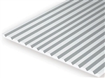 Evergreen 12125 12 x 24" Styrene Siding Sheet, V-Groove .020" Thick .125" Spacing