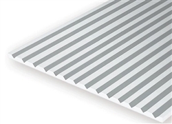 Evergreen 14125 12 x 24" Styrene Siding Sheet, V-Groove .040" Thick .125" Spacing