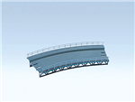 Faller 120475 HO Bridge Track Bed for Marklin C-Track Curved 14-13/32" 36cm Radius Use with #470 & 471 Each Sold Separately