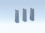 Faller 120479 HO Cut Stone Viaduct Piers Tall 7-13/64" Use w/#477 478