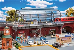 Faller 120580 HO Double-Track Elevated Urban Train Station with Glass Train Shed Kit
