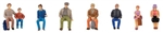 Faller 151619 HO Seated Travelers Set 1 pkg 8