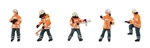 Faller 151680 HO Era VI Firefighters Set #4 pkg 5