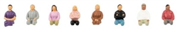 Faller 151700 HO Sitting People without Legs Set #2 pkg 8