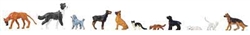 Faller 151902 HO Dogs and Cats 7 Dogs 4 Cats