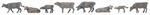Faller 151905 HO Mountain Cows Gray pkg (8)