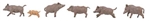 Faller 151925 HO Wild Boars pkg 6