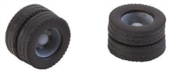 Faller 163111 HO Dually Truck Tires & Rims Car System Fits Mercedes-Benz Atego MAN TGS Trucks Made by Herpa/Rietze