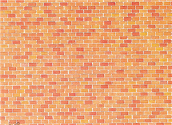 Faller 170608 HO Embossed Panel Building Material Sheet Red Brick