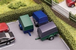 Faller 180012 HO Car Trailers with Covers Kit pkg 3