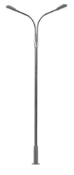Faller 180101 HO LED Double Streetlight Adjustable height up to 3-15/16" Tall pkg 3       