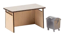Faller 180300 HO 180300 Dumpster-Dustbin Shed Laser-Cut Kit