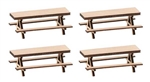 Faller 180304 HO Picnic Benches Laser-Cut Kit Pkg 4