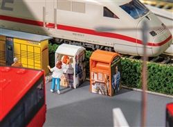 Faller 180341 HO Clothing Recycling Containers pkg 4
