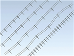 Faller 180432 HO Iron Fence w/Concrete Posts 4m Steel Wire 80 Concrete Pillars