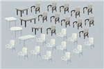Faller 180439 HO 6 Tables & 24 Patio Chairs