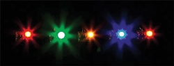Faller 180652 LEDs on Self-Adhesive PC Board Base Mixed Colors 12-16V AC or DC PC Board Base Pkg 5