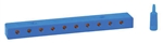 Faller 180803 Low-Voltage Distribution Terminal Plate 10 Sockets and Plugs 3/32" Blue