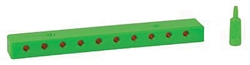 Faller 180804 Low-Voltage Distribution Terminal Plate 10 Sockets and Plugs 3/32" Green