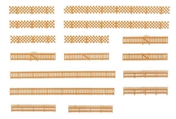 Faller 180860 HO Garden Fences 3 Styles 46" Total
