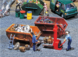 Faller 180908 HO Tipper Dumpsters Kit pkg 2