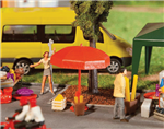Faller 180910 HO Sun Umbrellas Tables & Benches Kit