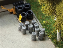 Faller 180971 HO Aluminum Beer Barrels Pkg 10