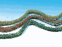 Faller 181443 Bushes-Hedges Large 3/16 x 1/8 x 20"