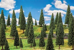 Faller 181538 Fir Trees 2 to 5-7/8" Tall Pkg 25