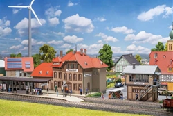 Faller 190035 HO Passendorf Railway Station Set Kit Depot Signal Tower Platform Railway Personnel Figures