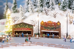 Faller 272020 N Christmas Market Stalls Kit pkg 2