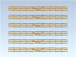 Faller 272402 N Bonanza Fence Era I 36-11/16" Total Length           