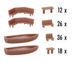 Faller 272439 N 64 Benches and 30 Tables Kit