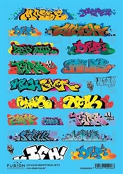 Fusion Scale Graphics 200206 N Graffiti Decal Set Set #3
