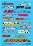 Fusion Scale Graphics 100214 HO Graffiti Decal Set Set #10