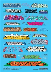 Fusion Scale Graphics 100214 HO Graffiti Decal Set Set #10