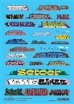 Fusion Scale Graphics 100432 HO Graffiti Decal Set Set #17