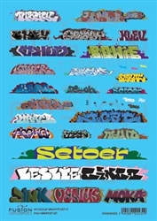 Fusion Scale Graphics 100432 HO Graffiti Decal Set Set #17