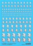 Fusion Scale Graphics 200441 N Graffiti Decal Set Ninja Head Various Sizes
