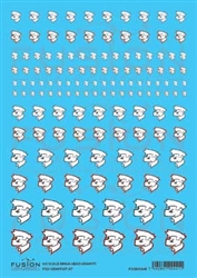 Fusion Scale Graphics 200441 N Graffiti Decal Set Ninja Head Various Sizes