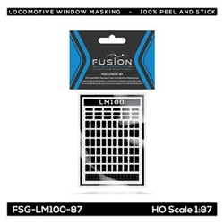 Fusion Scale Graphics 120100 HO EMD Standard Cab Locomotive Window Masking Set